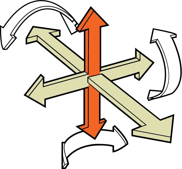 The artificial spinal disc must be able to support the six dimensions of natural mobility of the spine© Spinal Kinetics