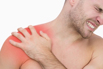 Male with shoulder pain